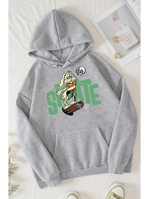 uyguntarz Unisex All Day Rabbit Baskılı Sweatshirt - S000268922-20600