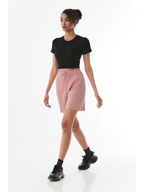 Fullamoda Fitilli Bağcıklı Penye Şort - S000112346-20028