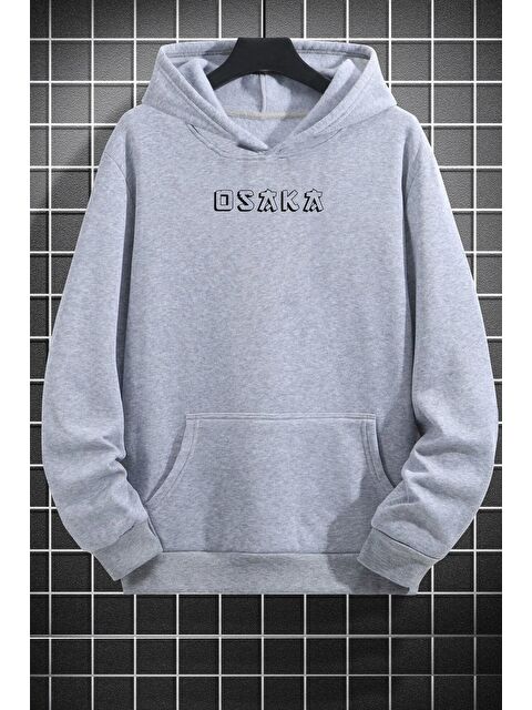 uyguntarz Unisex Osaka Baskılı Kapüşonlu Sweatshirt - S000268920-20600