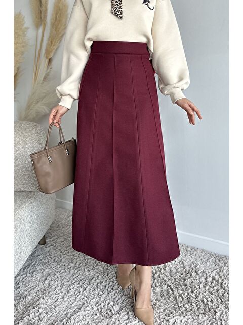 Julude Bel Lastikli Çimalı Kaşe Tesettür Etek - S000491568-19951