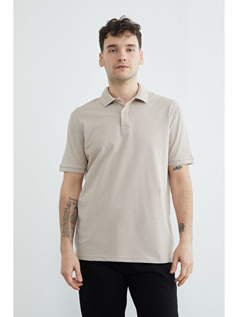 Fullamoda Basic Polo Yaka Pike Tişört - S000513938-25636