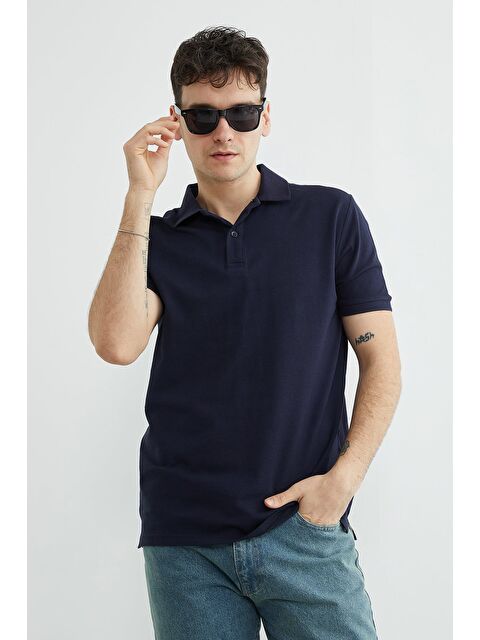 Fullamoda Basic Polo Yaka Pike Tişört - S000513938-21164