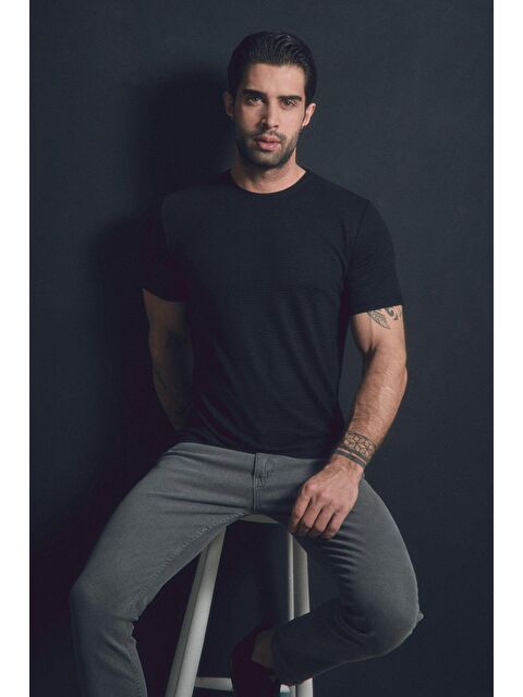 Fullamoda Basic Bisiklet Yaka Tişört - S000163145-19351