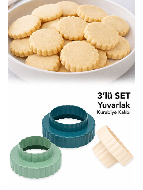 Meleni Home 3'lü Yuvarlak Kurabiye Kalıbı