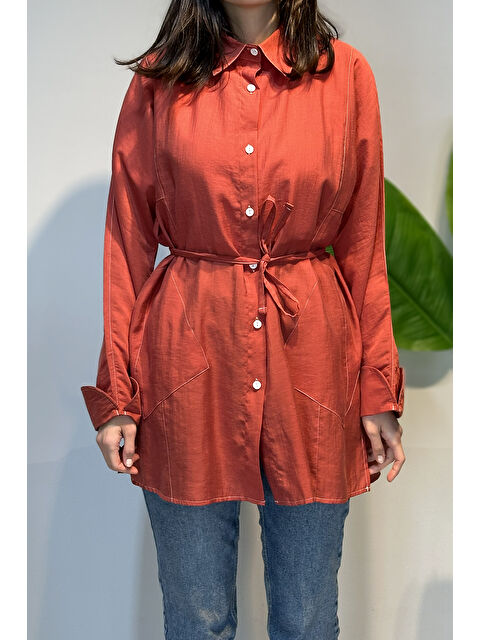 Remsa Kuşak Detaylı Basic Tunik 4468 Kiremit - S000511592-18657