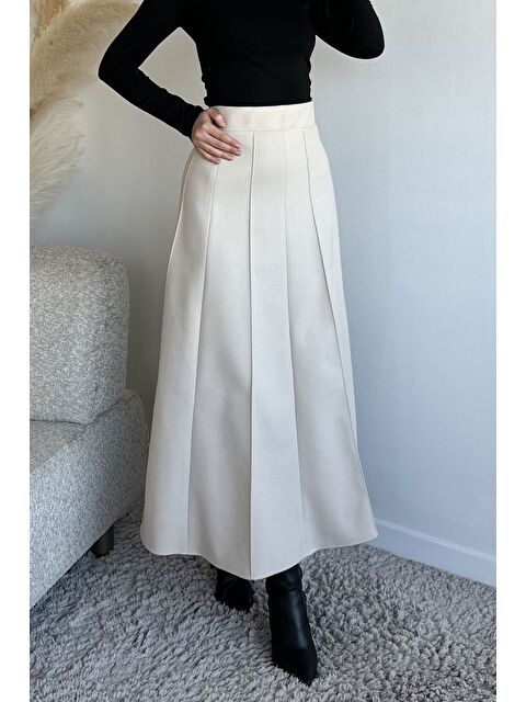 Julude Bel Lastikli Çimalı Kaşe Tesettür Etek - S000491568-25636