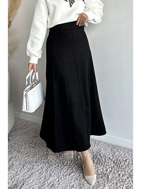 Julude Bel Lastikli Çimalı Kaşe Tesettür Etek - S000491568-19351