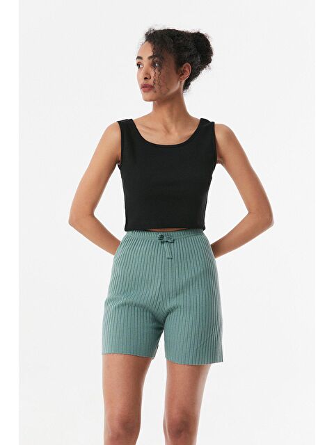 Fullamoda Fitilli Bağcıklı Penye Şort - S000112346-20054