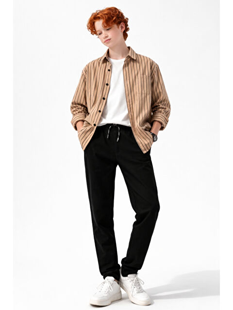 Ahengim Erkek Çocuk Regular Kalıp Çizgili Gömlek Pantolon 2’li Takım Ak2603 - S000524869-19413