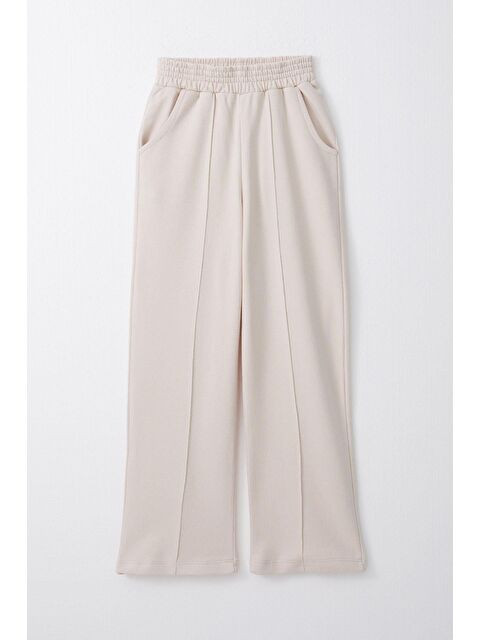 Breeze Kız Çocuk Alt Cepli Beli Lastikli Geniş Paça Krem (8-14 Yaş) - S000281170-19966