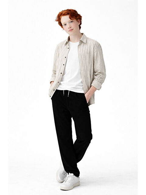 Ahengim Erkek Çocuk Regular Kalıp Çizgili Gömlek Pantolon 2’li Takım Ak2603 - S000524869-20600