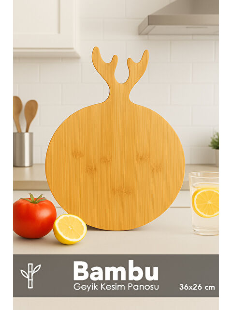 Meleni Home Yuvarlak Bambu Kesme Tahtası
