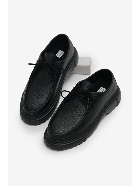 TONNY BLACK Erkek Siyah Cilt Rahat Kalıp Erkek Klasik Ayakkabı - S000512732-1720