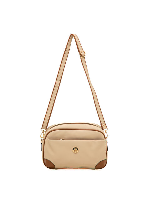 TH Kadın Çapraz Çanta TH-YK2264 Krem-Taba