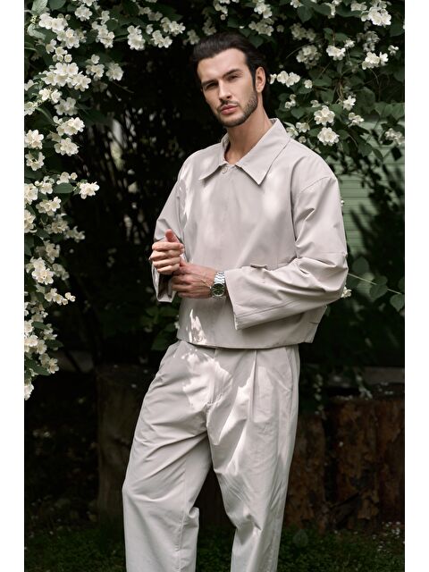 Mai Collection Sergio Kemer Detay Gri Erkek Ceket - S000513504-20600