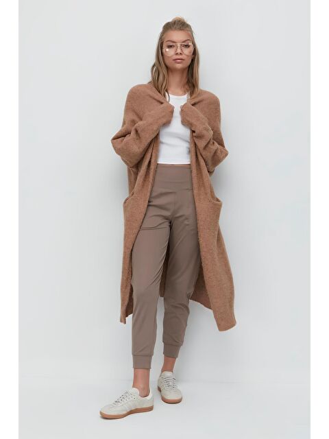 C&City Yüksek Bel Manşetli Paça Jogger Eşofman Altı 811 Kahverengi - S000216055-19413