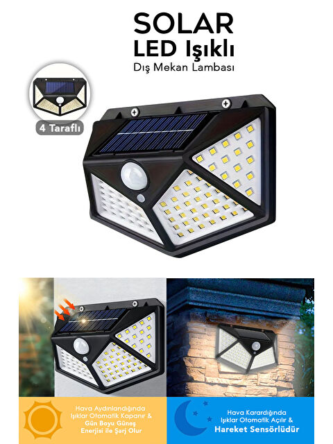 Meleni Home 1 Adet Güneş Enerjili Duvar Lambası