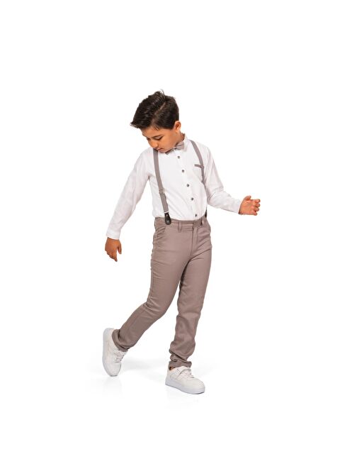 Mnk Baby & Kids Oxford Gömlek Uzun Pantolon Erkek Çocuk Takımı MNK0302