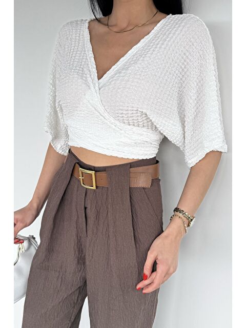 Gülseli Kadın Bağlamalı Bluz