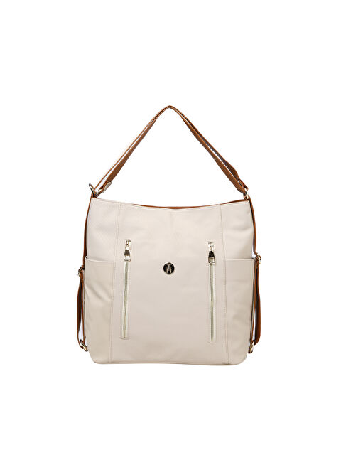 TH Kadın Omuz Çantası TH-YK12936 Krem-Taba