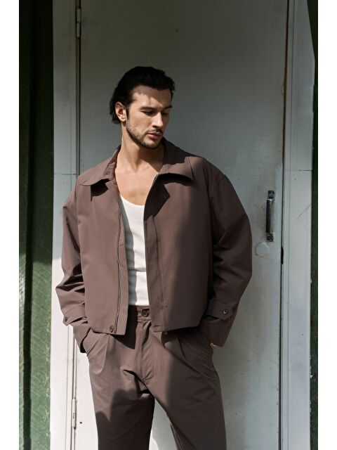 Mai Collection Sergio Kemer Detay Kahve Erkek Ceket - S000513504-19413
