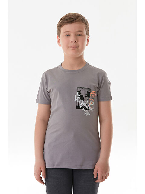 Fullamoda %100 Pamuk Yazı Baskılı Erkek Çocuk Tişört - S000381145-20600