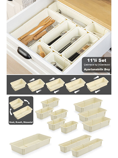 Meleni Home 11'li Ayarlanabilir Kaşıklık Seti