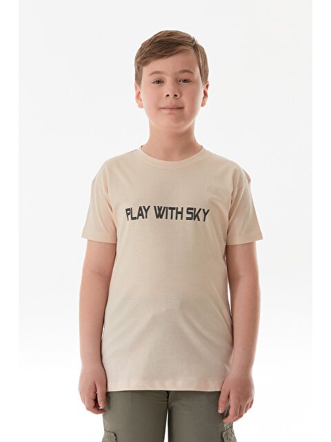 Fullamoda %100 Pamuk Play With Sky Baskılı Erkek Çocuk Tişört - S000381162-19928