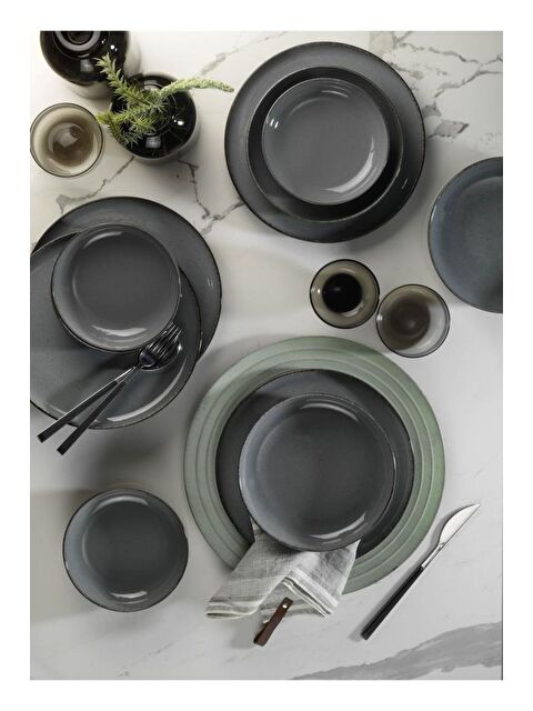 Kütahya Porselen Moderna 18 Parça 6 Kişilik Yemek Takımı Mavi - S000302339-17234