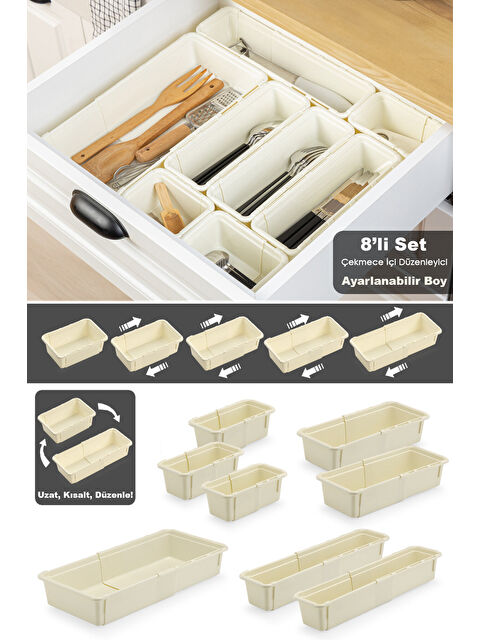 Meleni Home 8'li Ayarlanabilir Kaşıklık Seti