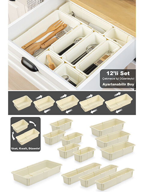 Meleni Home 12'li Ayarlanabilir Kaşıklık Seti