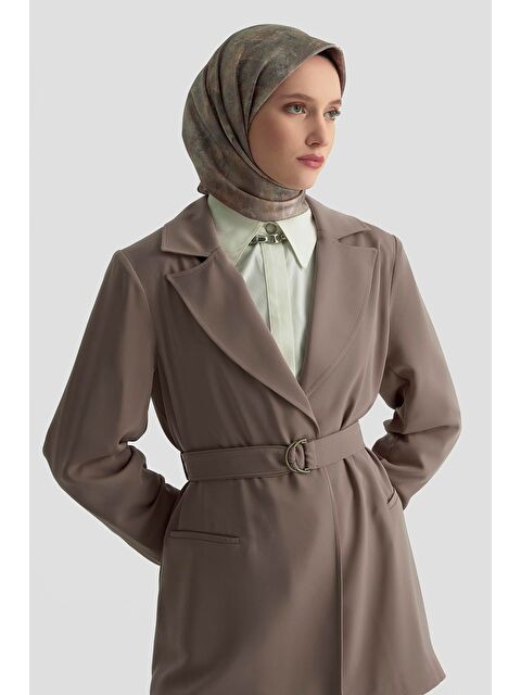 ARMİNE Kemerli Ceket 25K5103 Vizon - S000508443-26429
