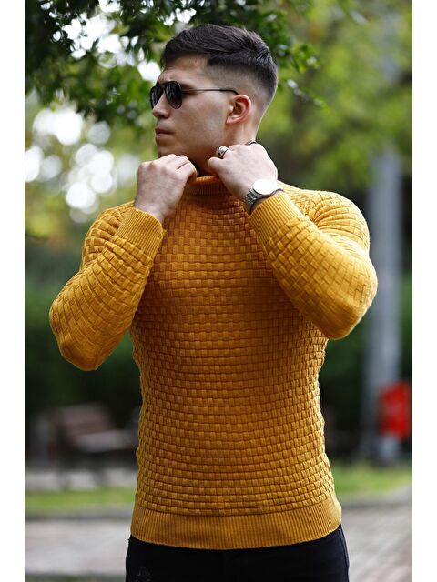 wowa company Erkek Boğazlı Triko Kazak - S000242751-20074