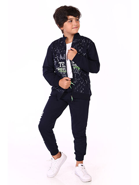 Toontoykids Erkek Çocuk Balıkçı Yaka Baskılı Eşofman Takım - S000417311-21164