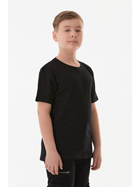 Fullamoda %100 Pamuk Arkası Baskılı Erkek Çocuk Tişört - S000381153-19351