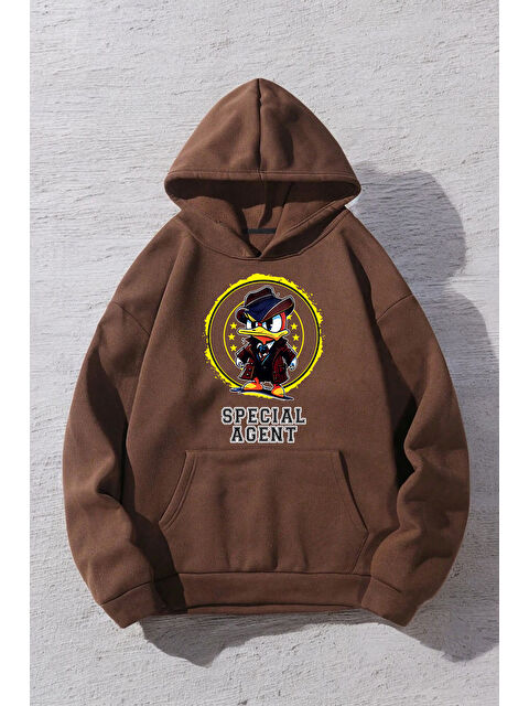 uyguntarz Special Agent Baskılı Oversize Sweatshirt - S000266259-17365