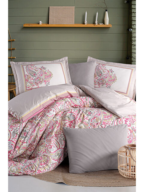 Clasy %100 Pamuk Nevresim Takımı Çift Kişilik Luga - S000339659-20024