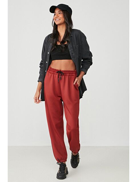 C&City Jogger Lastikli Spor Eşofman Altı 806 Kiremit - S000216051-18657