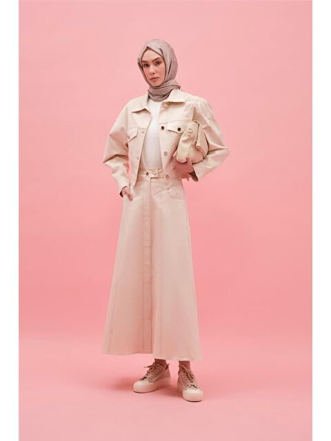 ARMİNE Nakışlı Natural Denim Ceket 25Y5902 Naturel - S000508450-19966