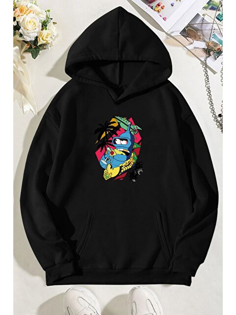 uyguntarz Unisex Crazy Banana Baskılı Sweatshirt - S000268852-19351