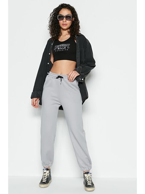 C&City Jogger Lastikli Spor Eşofman Altı 806 Gri - S000216051-20600