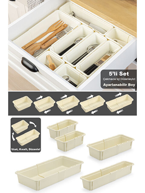 Meleni Home 5'li Ayarlanabilir Kaşıklık Seti