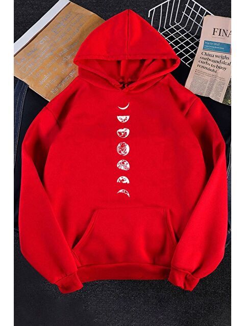 uyguntarz Unisex Moon Phases Baskılı Sweatshirt - S000268936-20045