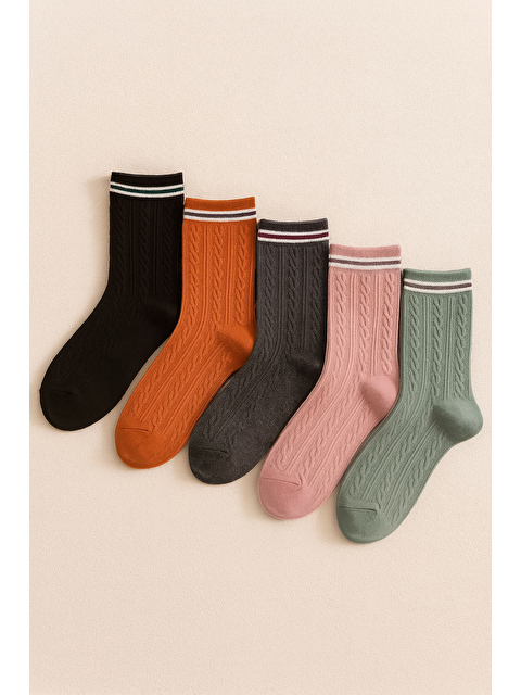 Katia And Bony 5'Li Kadın Paket Soket Çorap Çok Renkli