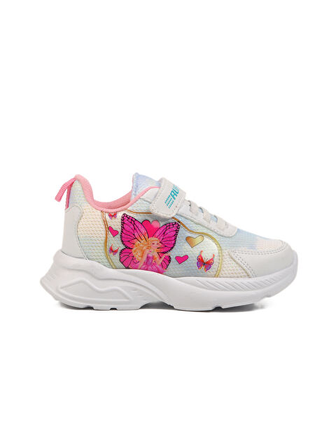 Ayakmod Beyaz Mavi Fileli Cırtlı Unisex Çocuk Spor Ayakkabı Ruffon P - S000370031-37234