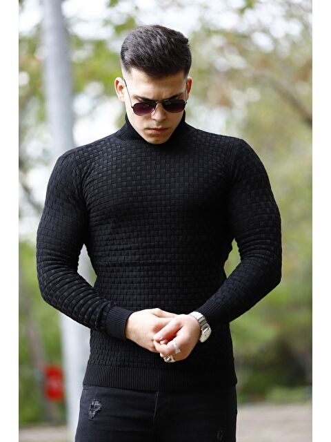 wowa company Erkek Boğazlı Triko Kazak - S000242751-19351