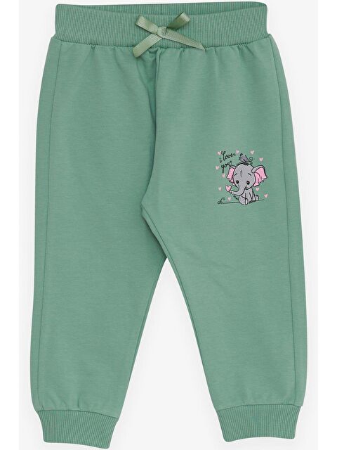 Breeze Kız Bebek Eşofman Altı Bebek Fil Baskılı Mint Yeşili (6 Ay-1 Yaş) - S000209079-20054