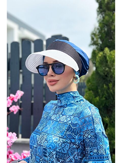 Remsa Mayo Katlanır Vizör Hasır Şapka  Siperlik Beyaz RŞ-58 - S000149162-20063