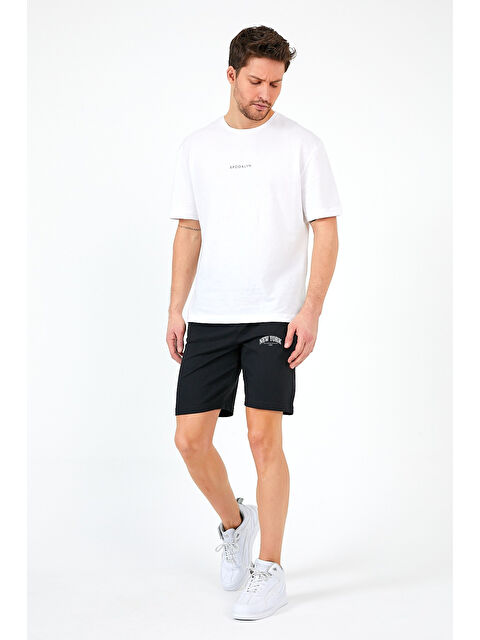 Süperlife Erkek New York Baskılı Slim Fit Kalıp Şort SPR25SR085 - S000374794-19351