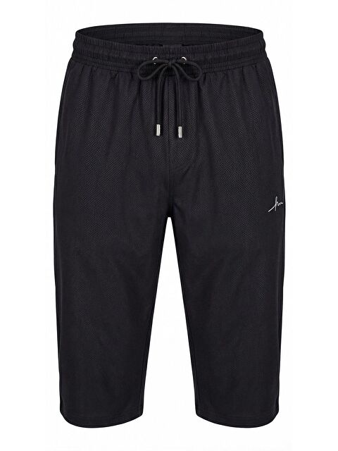 Haşema Dokulu Geometrik Desenli Siyah Uzun Erkek Havuz Ve Deniz Şortu 6013 - S000527423-15542